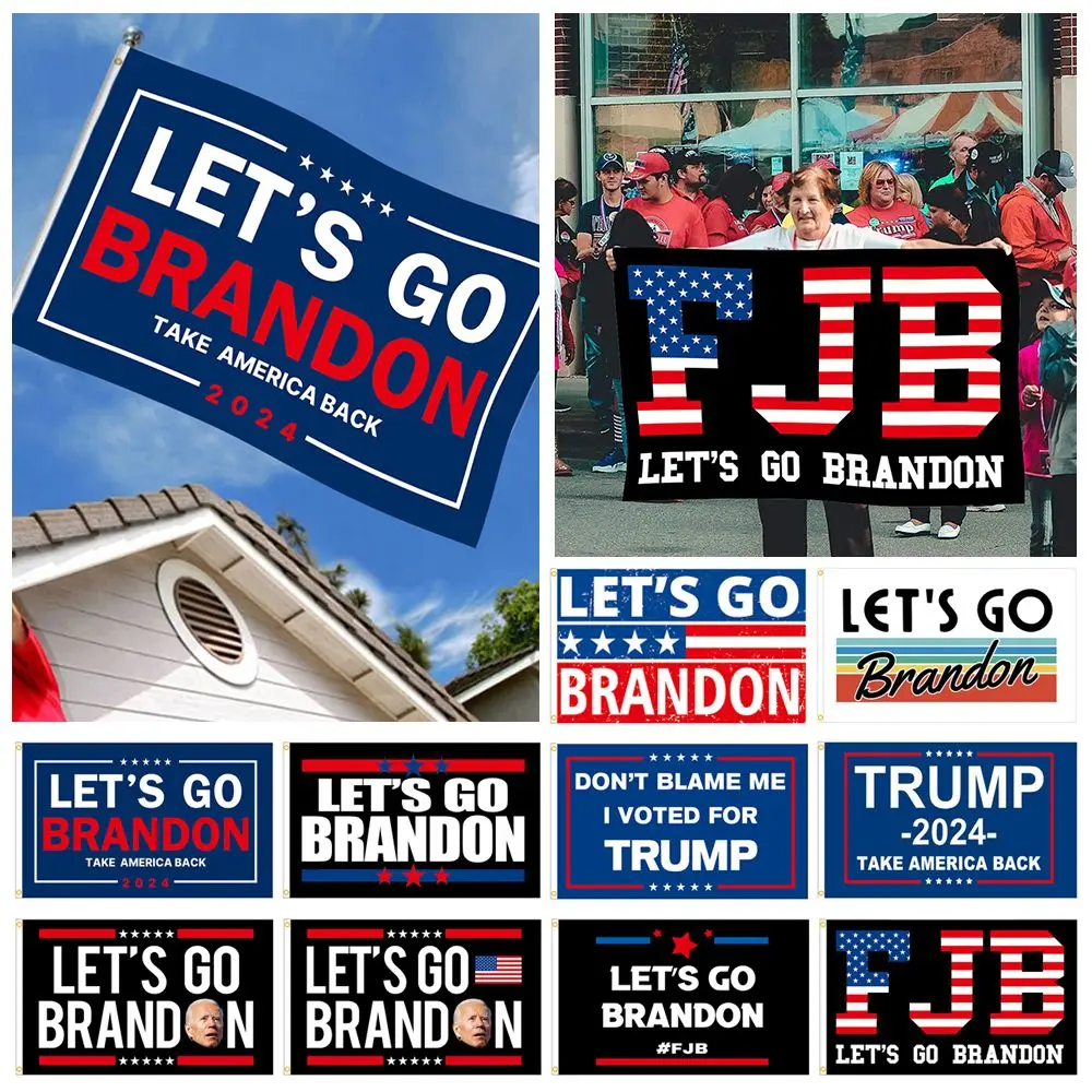 

Государственный американский флаг Трампа поддерживает стандартные флаги FJB давайте Брэндон