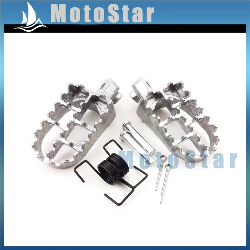 Серебристая алюминиевая подставка для ног мотоцикла XR50R CRF50 CRF70 CRF80 CRF100F |