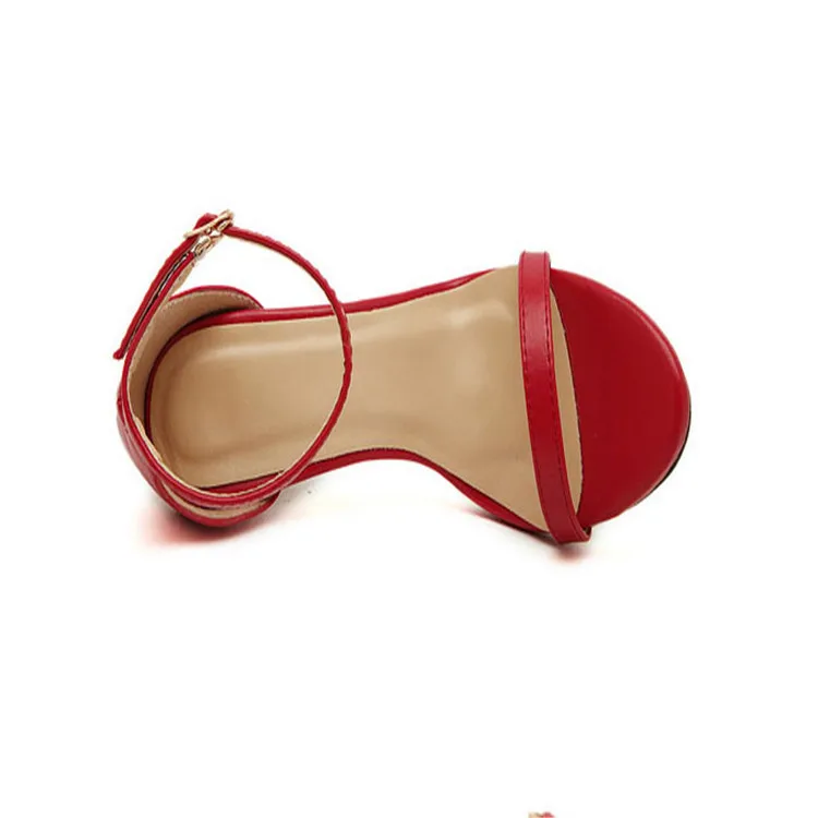 

34-42 size sandals female shoes Year Summer sexy thin-heeled high-heeled hollow buckle