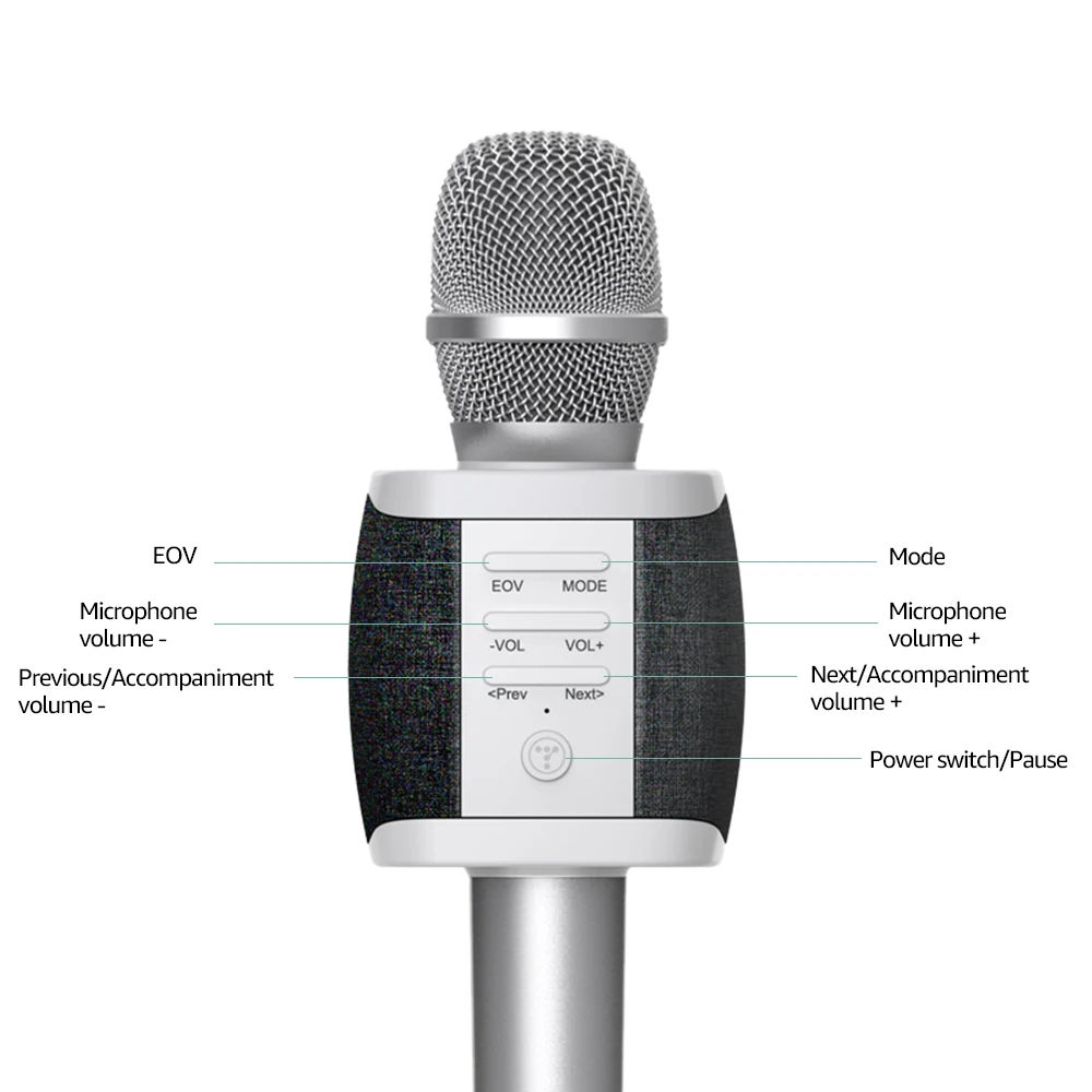 2020 TOSING 027 беспроводной караоке микрофон Bluetooth динамик 2-в-1 Ручной записи вокала
