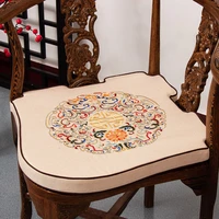 custom fine embroidery joyous gap seat pad triangle chair cushion anti slip abnormal chinese cotton linen ethnic concave sit mat