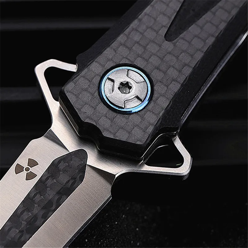 Harga Baru Gratis Pengiriman Outdoor Tempur Taktis Pisau Lipat Self-Pertahanan Survival Camping G10 Carbon Fiber Portable Berburu Pisau