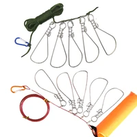 5m fish buckle lock wire rope steel large live fish buckle set stringer controller buoyancy for fishing accessories tackle tool