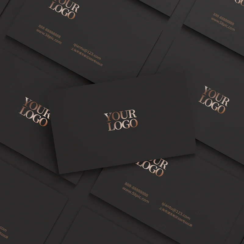 Роскошные золотые Фольга Бизнес карты спасибо бумага для поздравительных