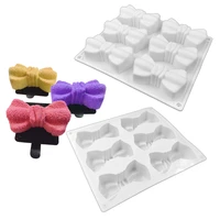 6 cavity bow knot siliconet cake mold bakeware cake decorating tools fondant cookie mousse mold