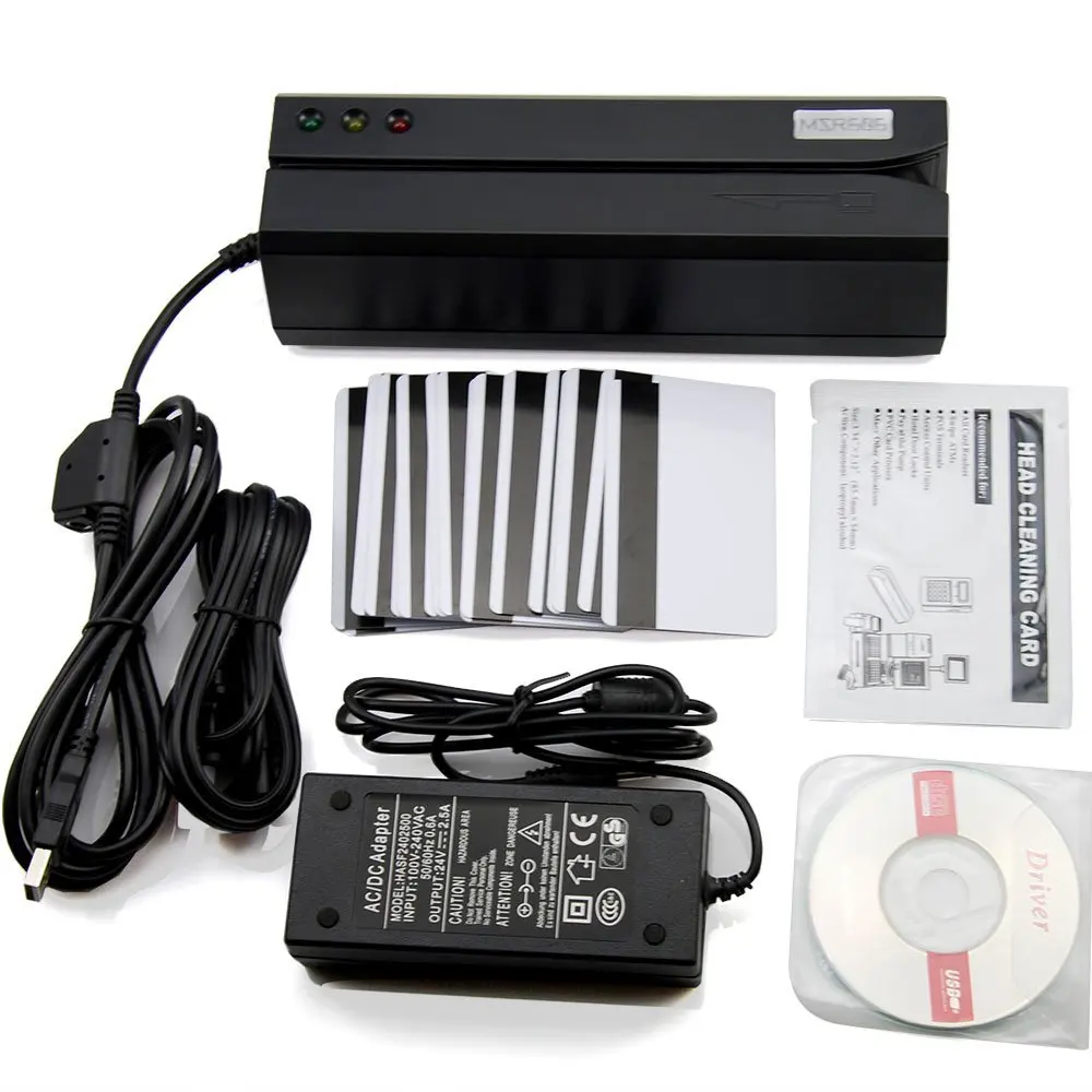 MSR606 MSR605 magstripe Кардридер писатель кодировщик usb US plug программное обеспечение совместимо с MSR X6BT msrx6 msrx6bt MSR206 - Цвет: MSR606