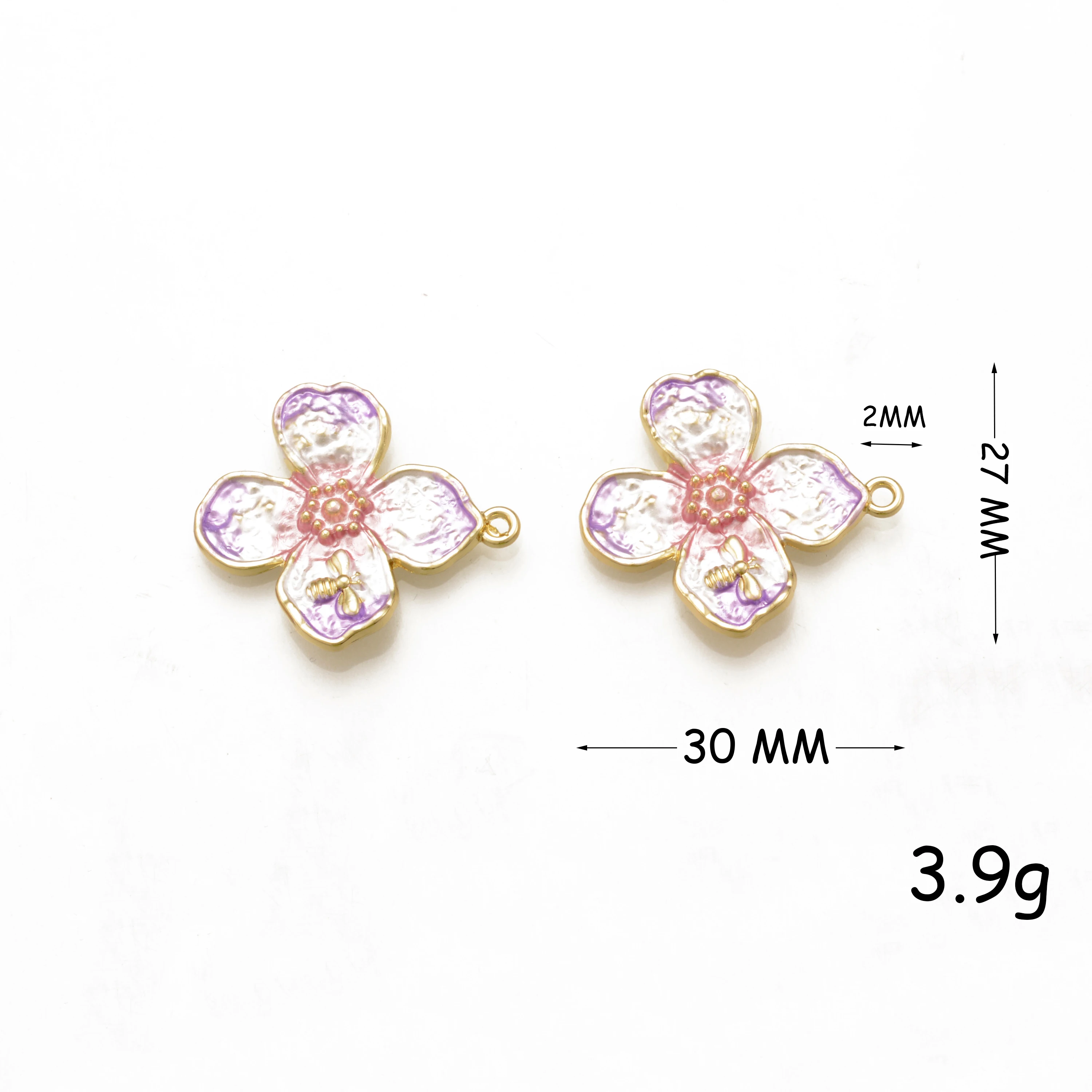 2 шт. позолоченные латунные подвески с градиентом | Украшения и аксессуары