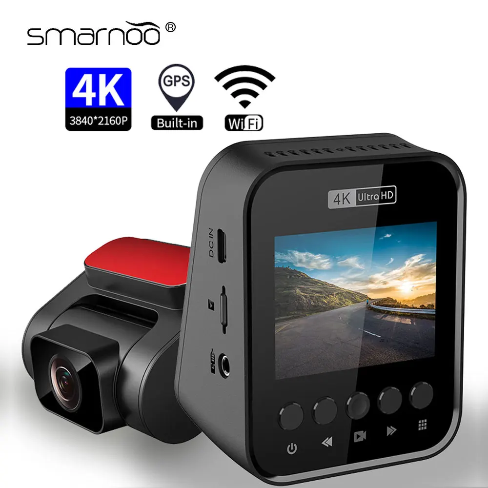 Dash Cam 4K и 1080P видео Регистраторы видеорегистратор WiFi Скорость N GPS автоматический 24