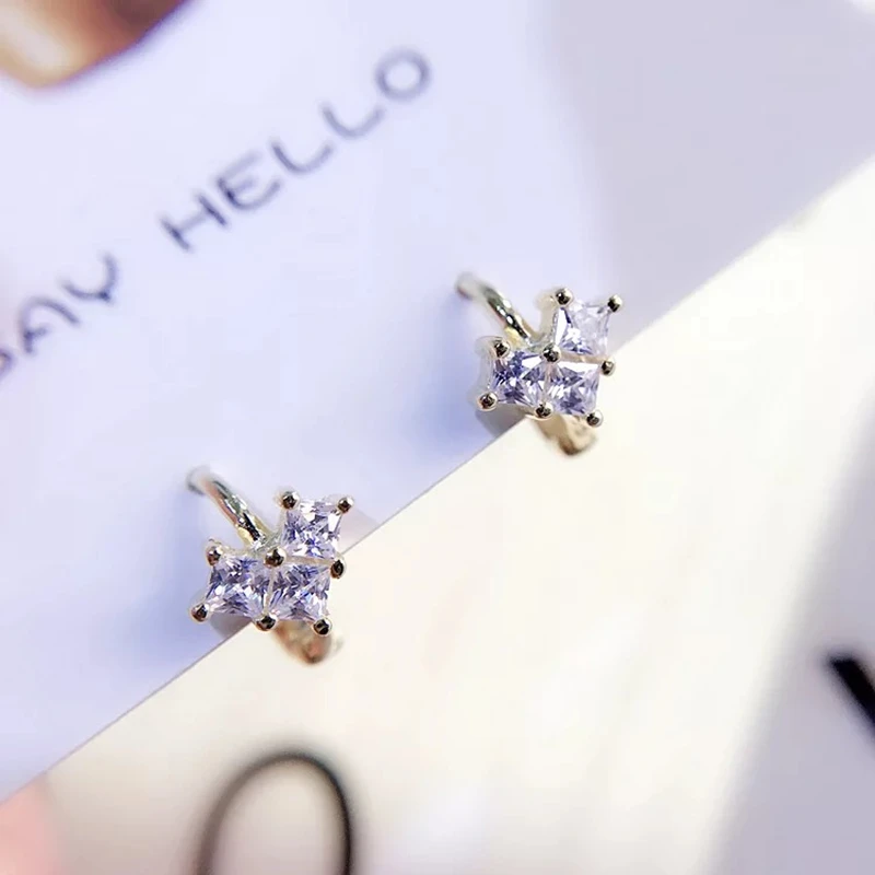 Модные серьги из стерлингового серебра 925 пробы с цирконом в форме любовного