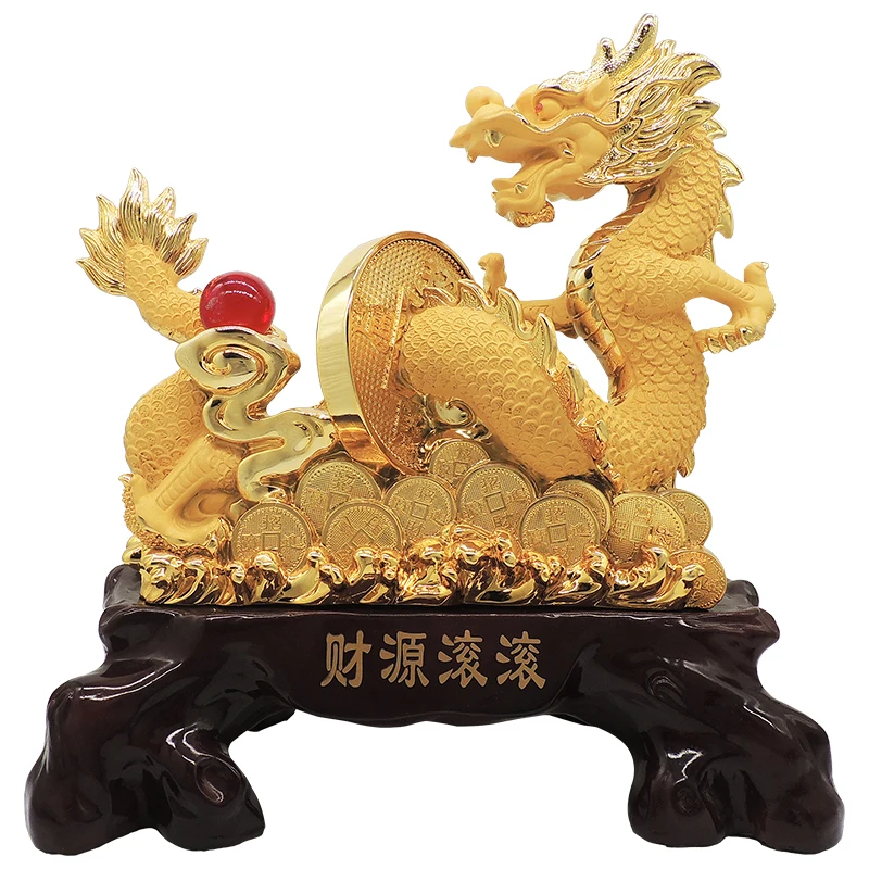 

Shajin Dragon Decoration Crafts Lucky Dragon Chinese Zodiac Dragon Living Room TV Wine Cabinet Decoration New Store Opening Gift