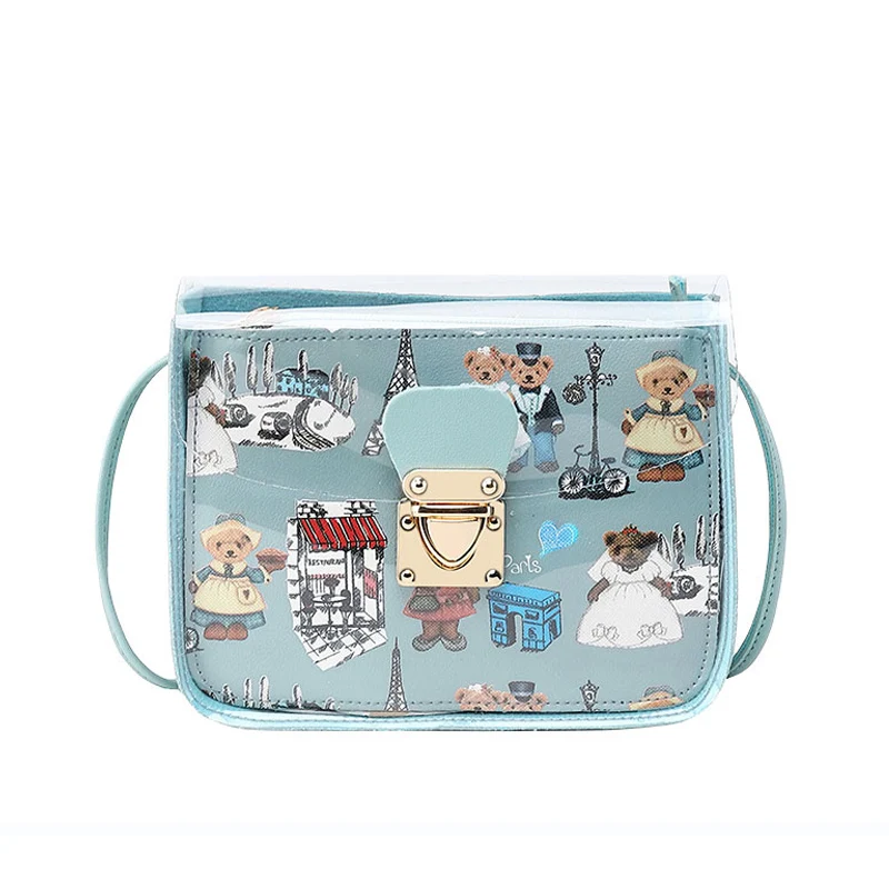 Прозрачные сумки на плечо женские с принтом роскошные желеобразные сумочки