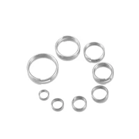 50100pcslot 5 15mm stainless steel open double jump rings for diy key double split rings connectors for jewelry making