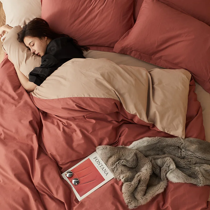 

Комплект постельного белья из трикотажа и хлопка, 4 шт.