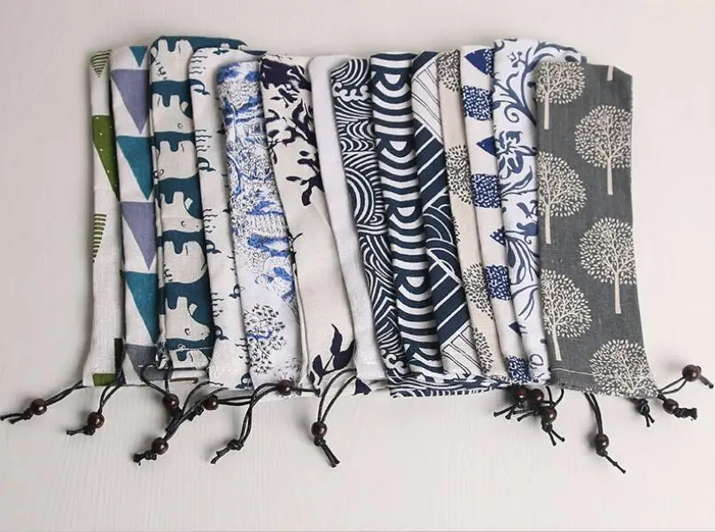 

(50pcs) 25cm Long Straw Bag Bar Drink Straw Pouch Lunch Flatware Bags