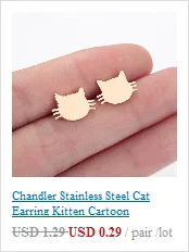 Chandler Hot 316L Stainless Steel Mickey Earrings For Children Kids Mouse Jewelry Cute Lovely Animal Black Rose Color Bronics