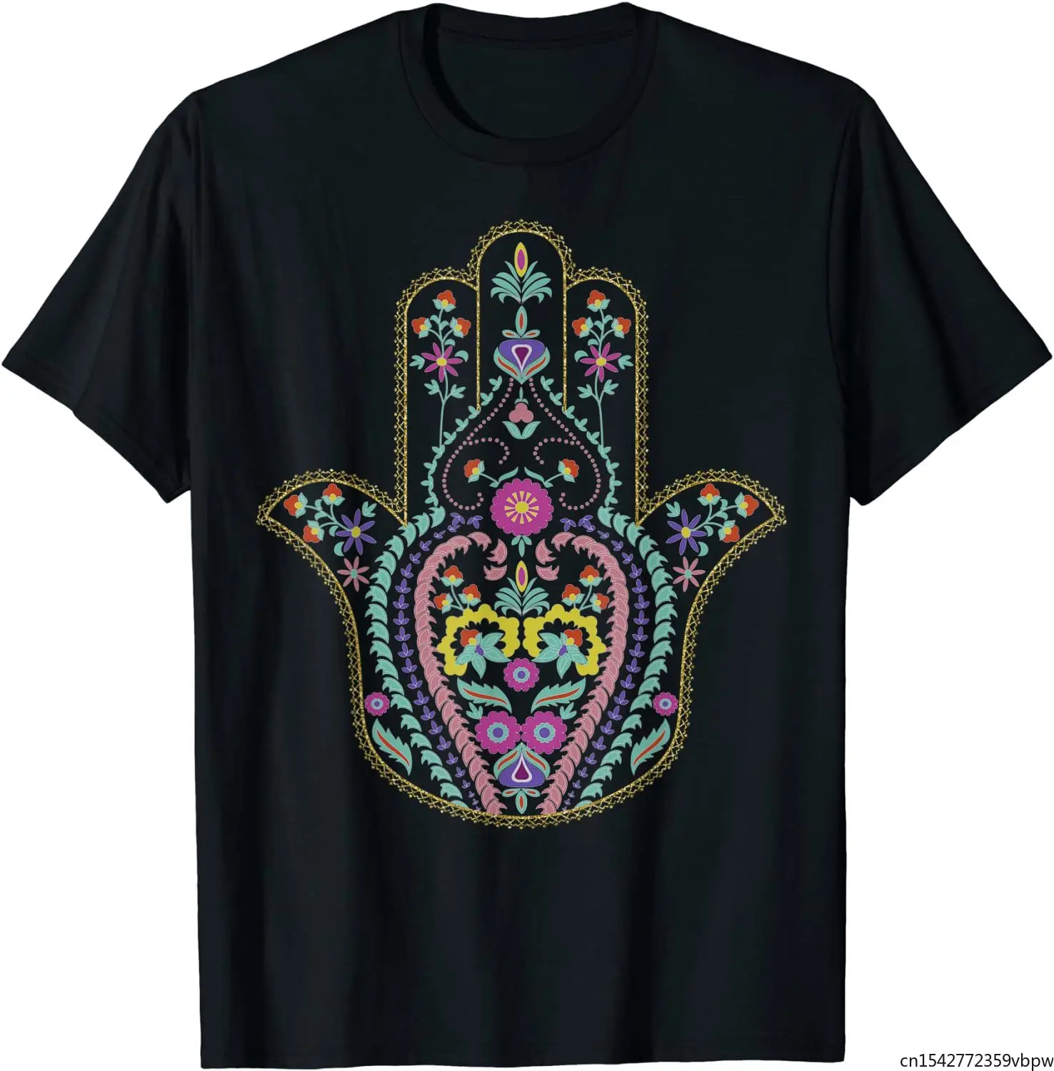 

Boho Hamsa Flower Henna Hand T-Shirt Unisex Tee