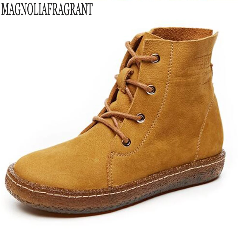 Женские Ботинки Ботильоны женские ботинки с круглым носком обувь на шнуровке