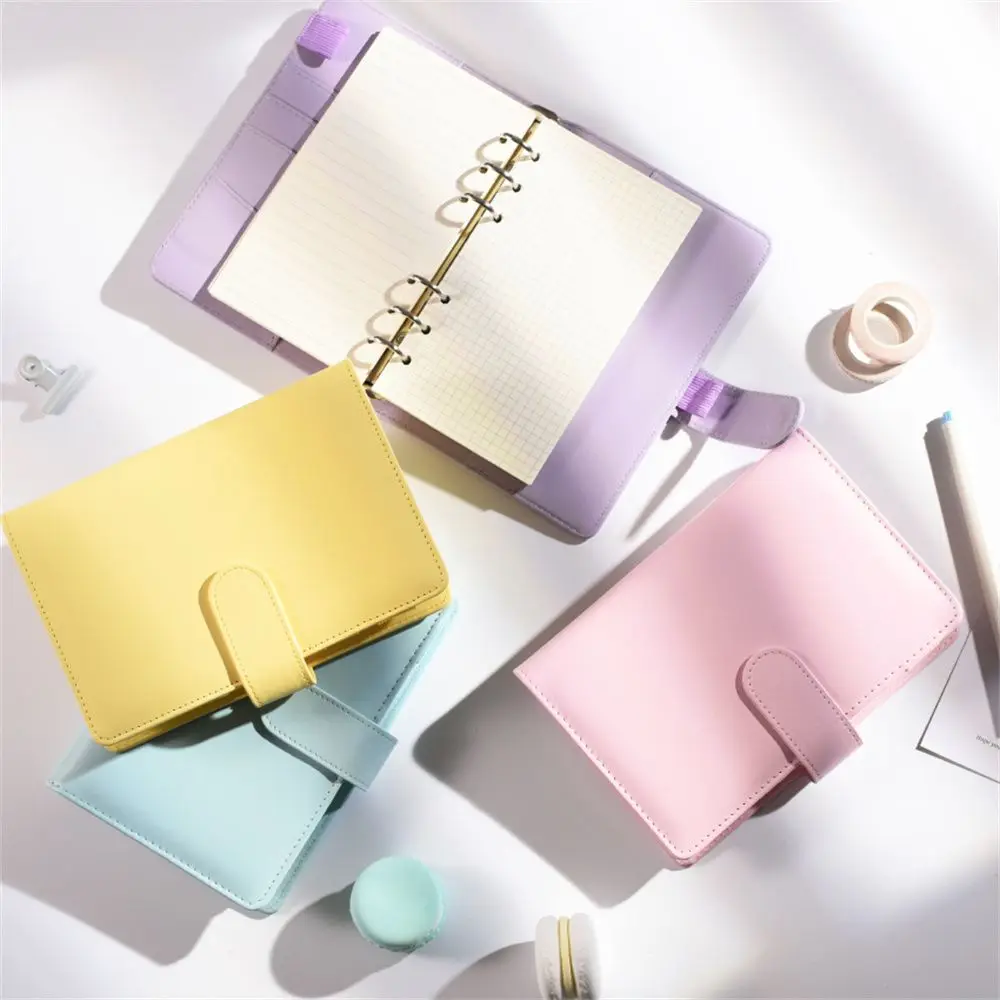 

Portable Diary A6 PU Leather Loose Leaf Binder Ring Organizer Cash Planner Notebook Budget Book