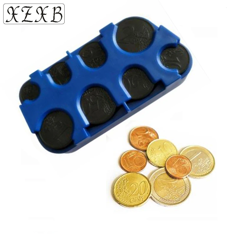 

Best Seller Plastic Car Interior Coin Holder Case Storage Container Dispenser Organizer (for Euro Coins Case) Coins Purse Box