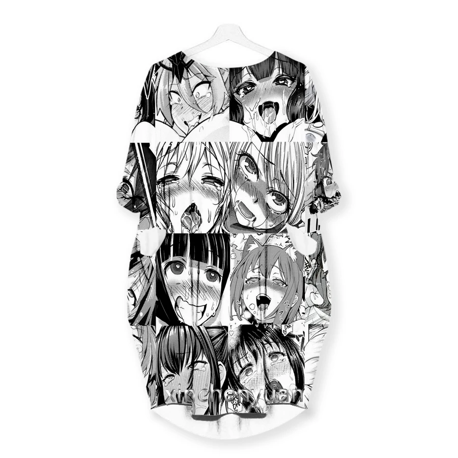 Xinchenyuan новые модные платья аниме Ahegao с 3D принтом Повседневное платье средней