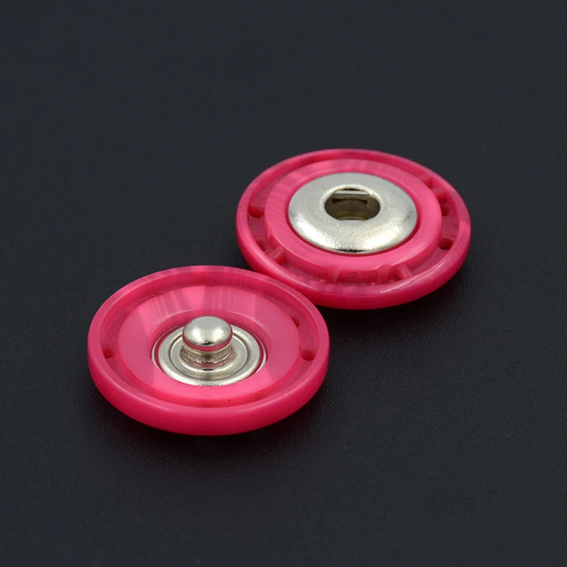 rose pink 10 шт. круглая пластиковая защелка Кнопка 15/18/22/25/30 мм нейлоновые заклепки для Шинель Куртки Сумки кардиган украшение для шитья поставки - Цвет: rose pink