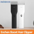 Электрическая машинка для стрижки волос Enchen Boost, USB триммер с двумя скоростями, быстрая зарядка, для детей и взрослых