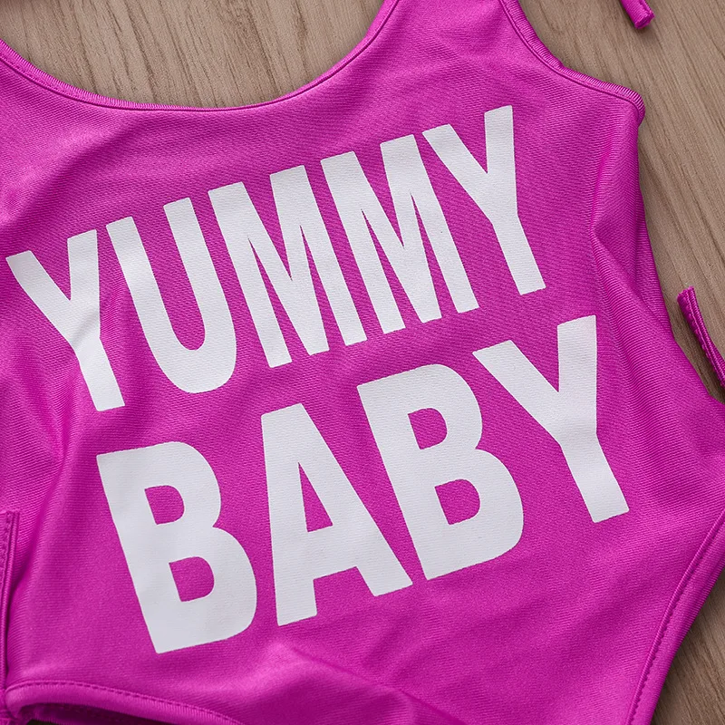 Yummy детское забавное трико боди для детей одежда девочек летняя детская розовая