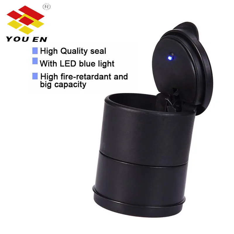 Автомобильная пепельница YOUEN со светодиодной подсветкой огнестойкий материал