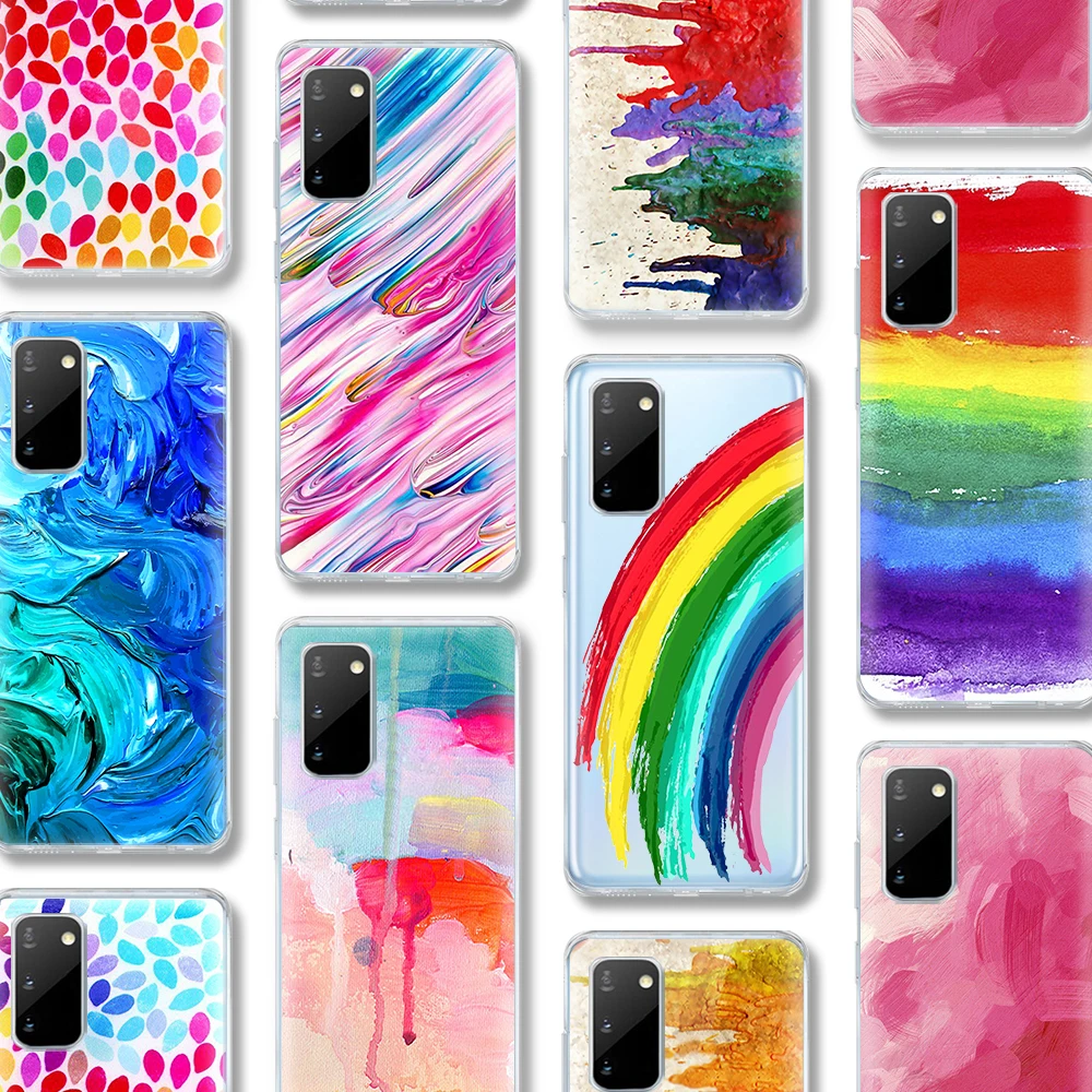 

Color Oil painting Case For Samsung Galaxy A51 A50 S20 S10 A71 A70 A40 S9 S8 A30 S7 S10e Ultra Note 10 9 8 Edge Plus Silicone