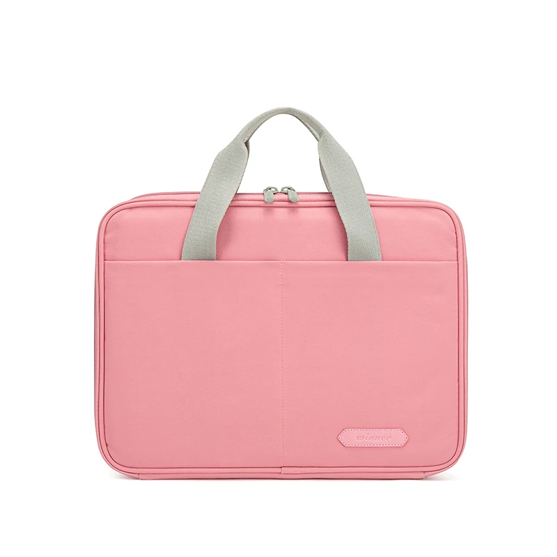 Fashion Solid Color Waterproof Polyester Tote Travel Gear Organizer A4 Document File Bag