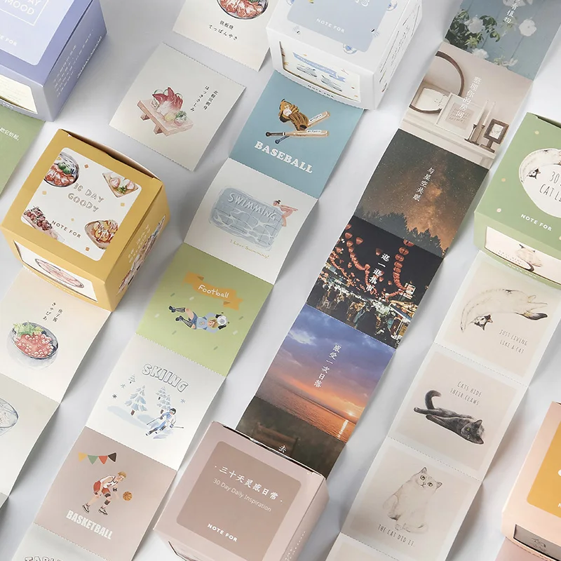 6 упаковок/партия канцелярский небольшой новый 30 дневный срок серии бумага для