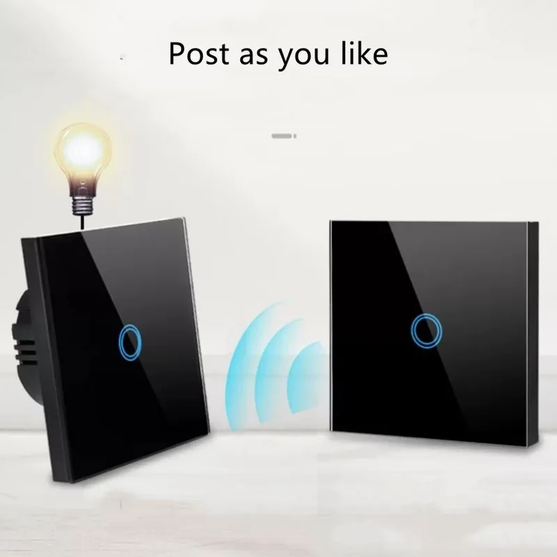 

1 хост + 1 бесплатная Сенсорная панель переключателя, двойное управление проводкой, Бесплатная Бытовая случайная установка, одиночная пожарная версия пульта дистанционного управления