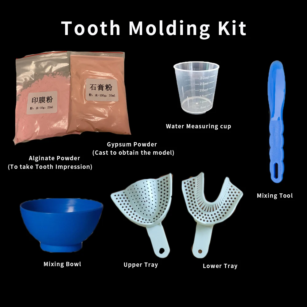 Tooth Molding Kit Teeth Impression Set DIY Oral Full Mouth Model Taking Whitening Products Dental Material Tools Dentistry Molds