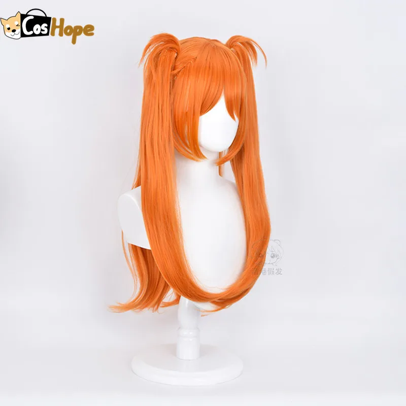 Женский длинный оранжевый парик для косплея Asuka Langley термостойкие синтетические