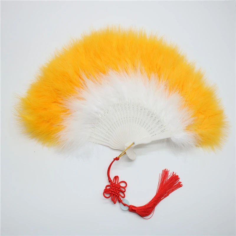 Большой пушистый веер из индейки и пера Дамский реквизит для удержания танцев