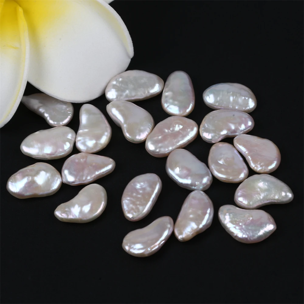 

11*17mm White / Pink Irregular Shape Freshwater Pearl Loose Beads