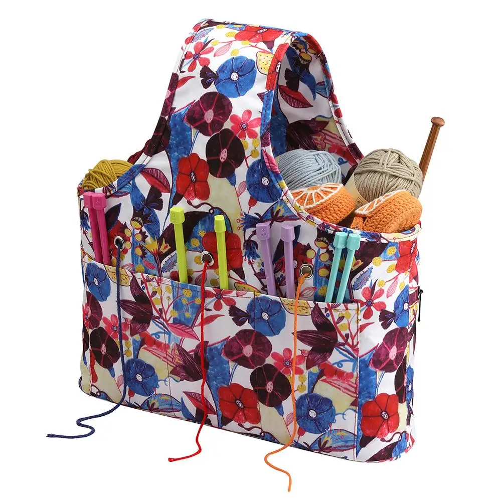 

Portable Knitting Needle Storage Bag Oxford Cloth Waterproof Yarn Crochet Knit Bag DIY Craft Organizer For Thread Storage