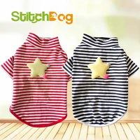 pet puppy clothes teddy bichon small dog five pointed star cotton thin spring and summer