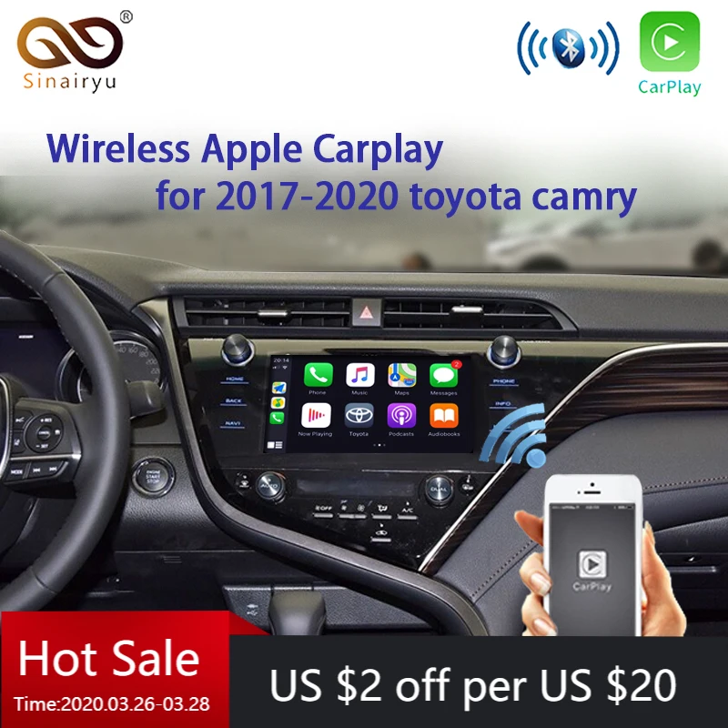 

Wireless Apple CarPlay for Toyota camry Asian Dragon 2018 2019 2020 wired Android Auto iOS Mirror Car play Support Rear Camera
