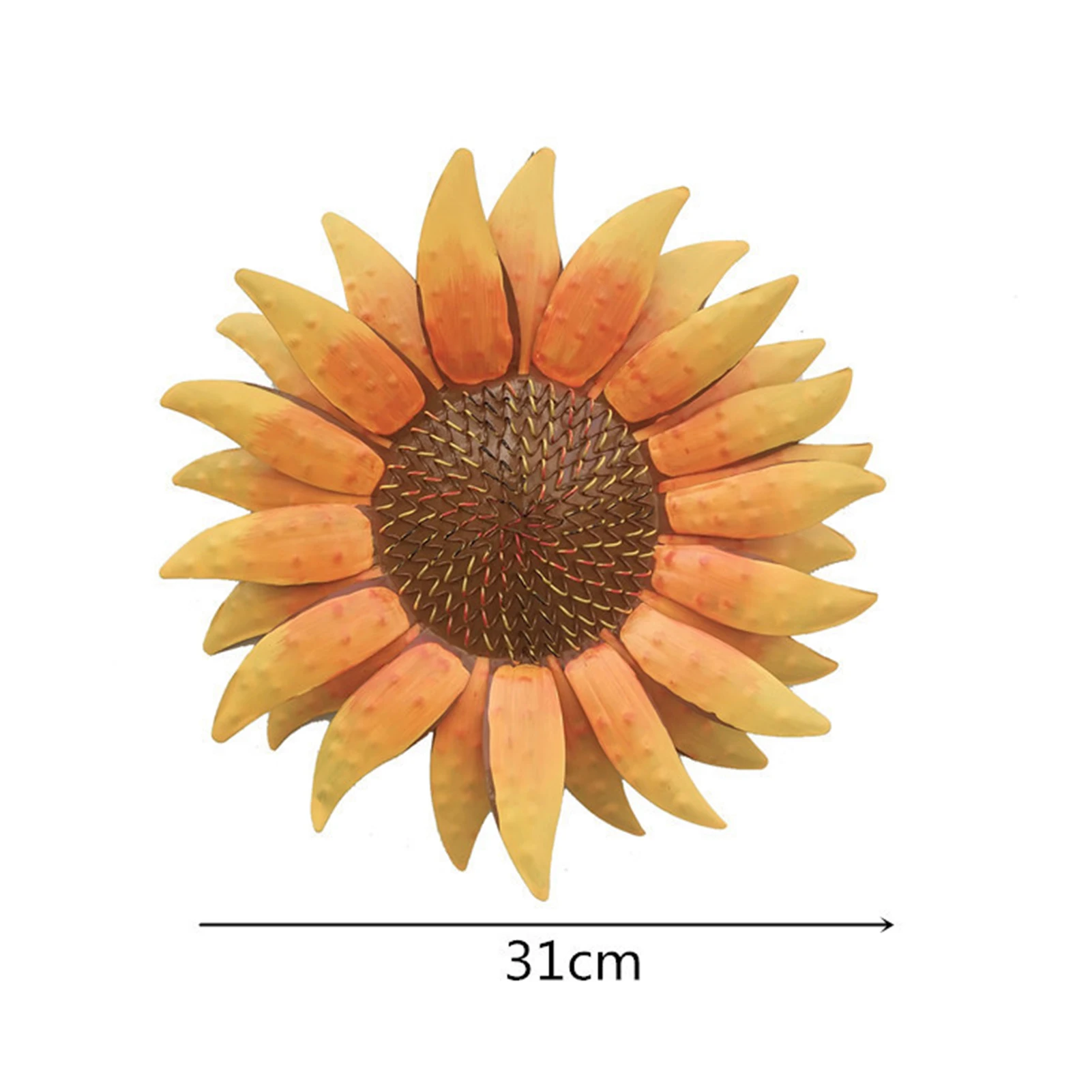 

Wrought Iron Flower Sunflower Ornament Metal Iron Flower Villa Courtyard Garden Layer Art Wall Sunflower Pendant Wall Decoration