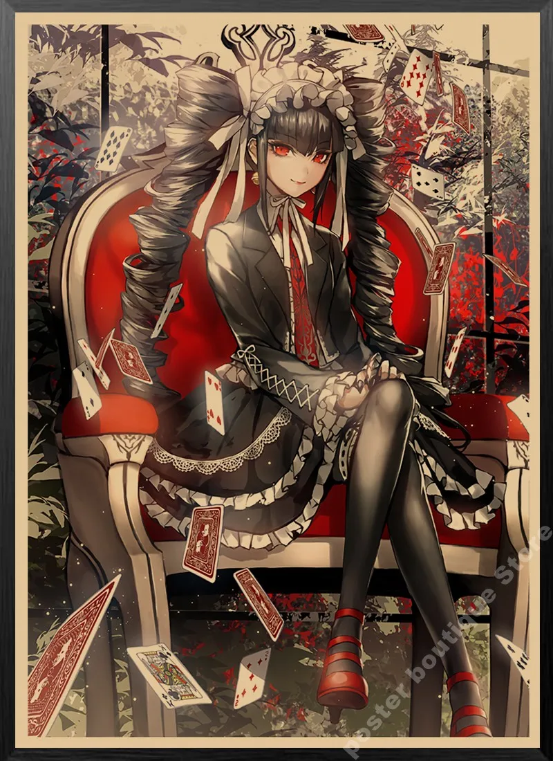 Danganronpa Vintage Poster Japanese Anime Kyouko Kirigiri Whole roles Art Poster and Prints Wall Art Painting images - 6