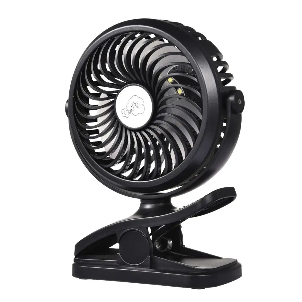 Mini ventilador con Clip USB, Personal, recargable, port&aacute;til, plegable, de escritorio, para beb&eacute;, coche, viaje al aire libre-0