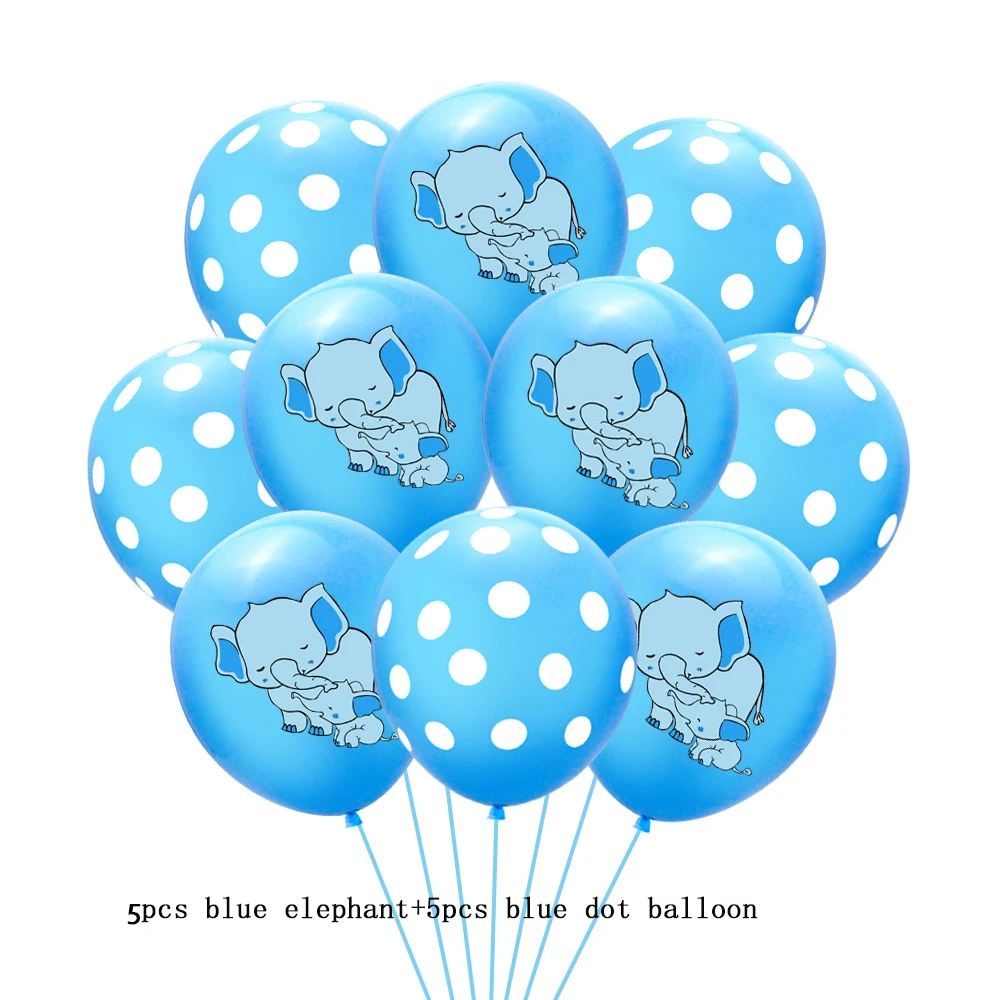 10 шт розовый синий слон латексные шары его мальчик или девочка баннер флаг набор