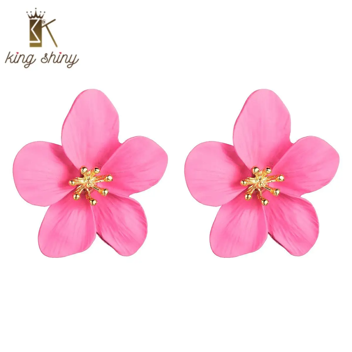 

New 2020 Alloy Stud Earrings Women Stud Earrings Small Fresh Earrings Multi Color Flowers Fashion Women Classy Hyperbole Jewelry