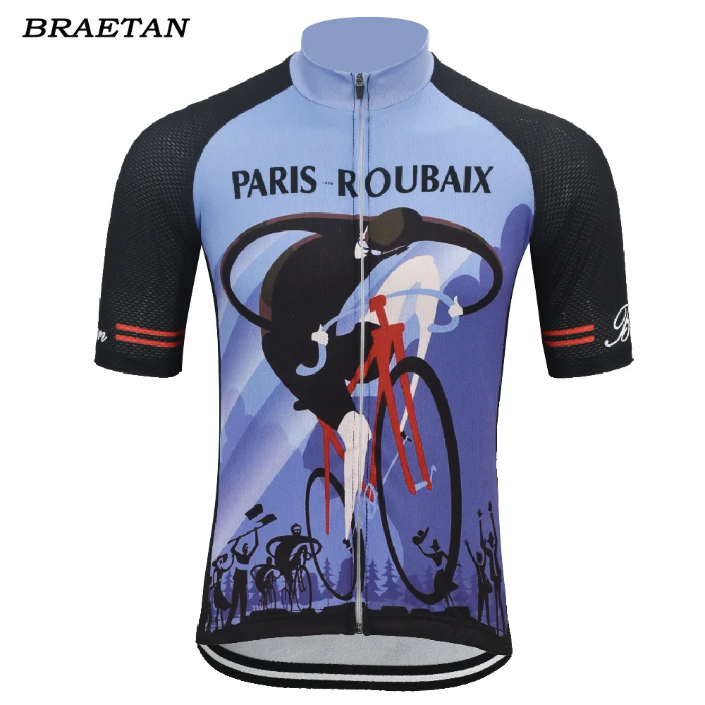 Джерси для велоспорта paris-roubaix мужская летняя одежда с коротким рукавом браэтан |