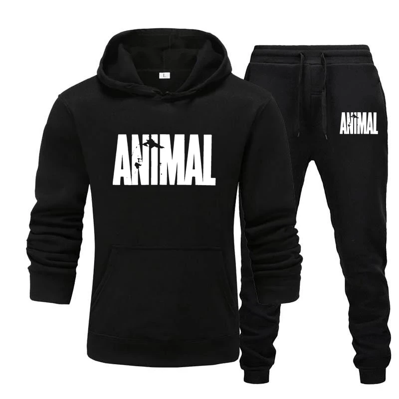 

Brand winter hoodie suit woman Pants suit tracksuit Casual men Hoodie pullover black Fleece Jogger elastic sweatshirt fashion