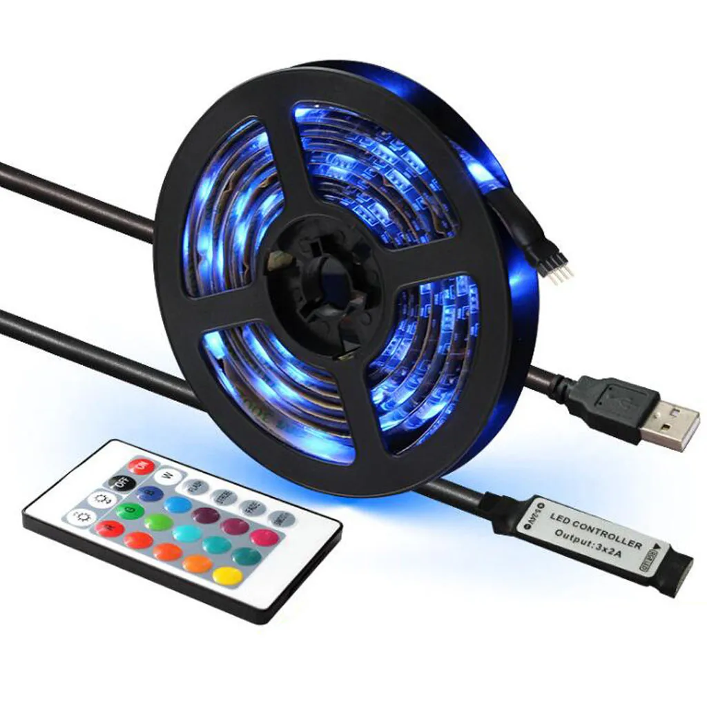 Задний светильник для комнаты Светодиодная лента USB 5050 RGB наклонный Гибкая лампа
