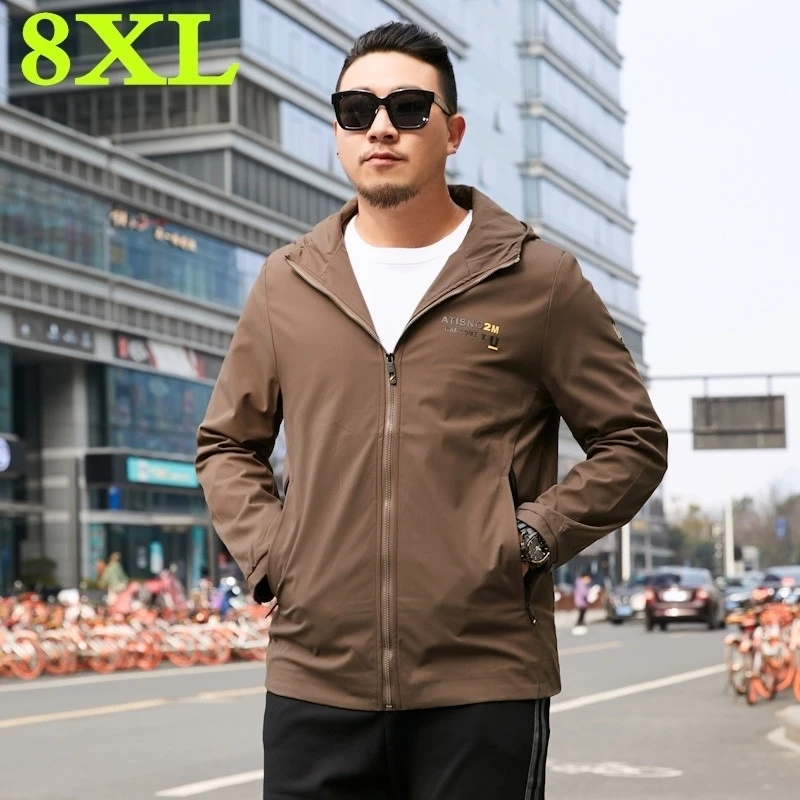 Новые мужские весенне-осенние куртки и пальто размера плюс 6xl 7xl 8xl 9xl большой