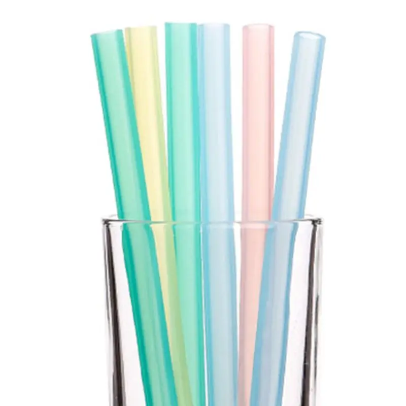 

T84E 6 reusable silicone straws, children's eco-friendly straws, resistant to bites