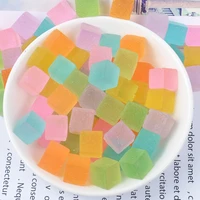 transparent crystal cube sugar childrens diy crafts clay creative molds slime fluffy charm filler kids interactive toys